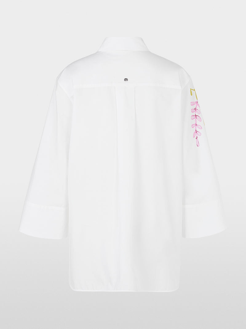Organic cotton shirt blouse with print