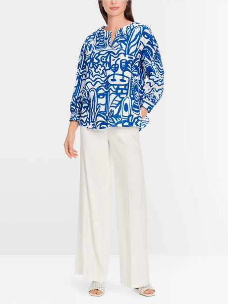 Printed slip blouse