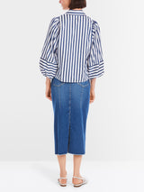 Blouse with tasselled trim
