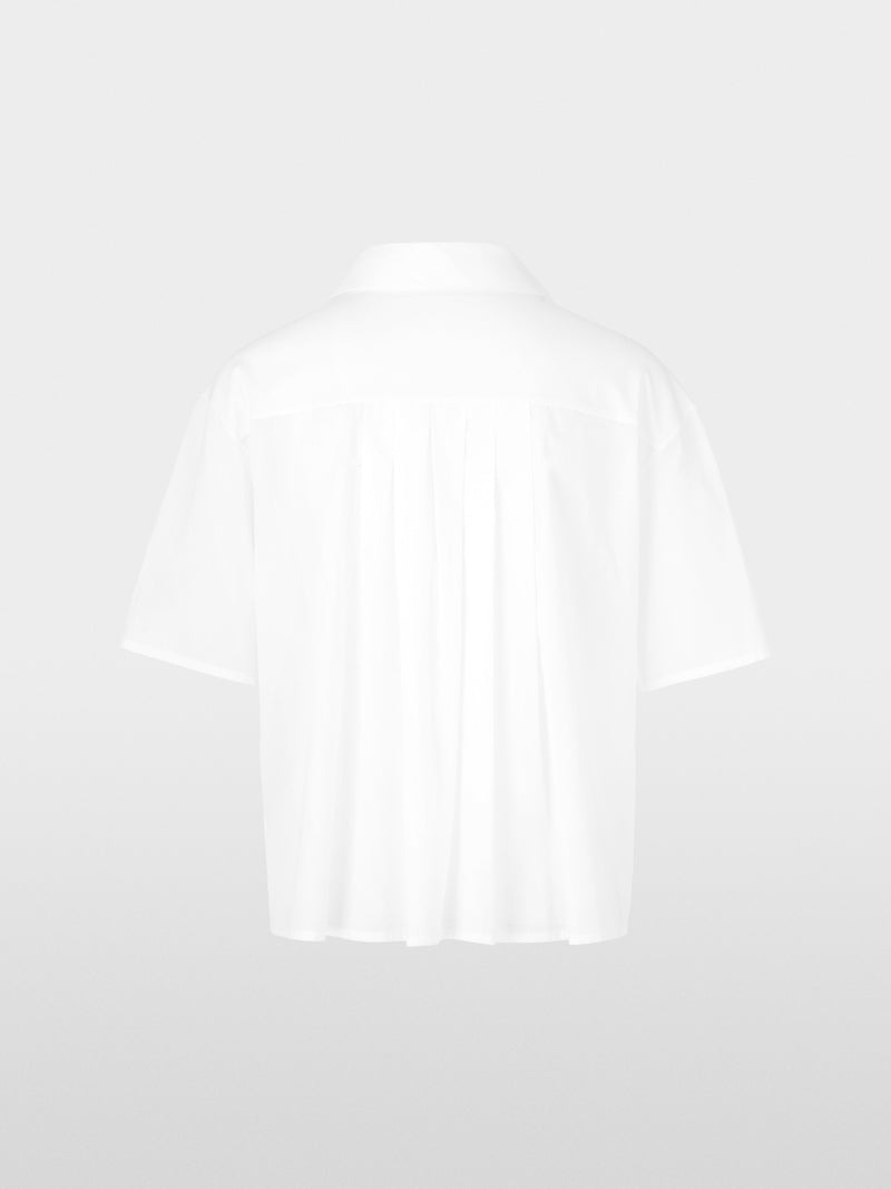 Oversized material-mix polo shirt