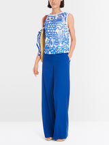 Knitted in Germany top with print