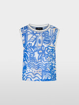Knitted in Germany top with print