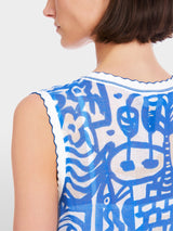 Knitted in Germany top with print