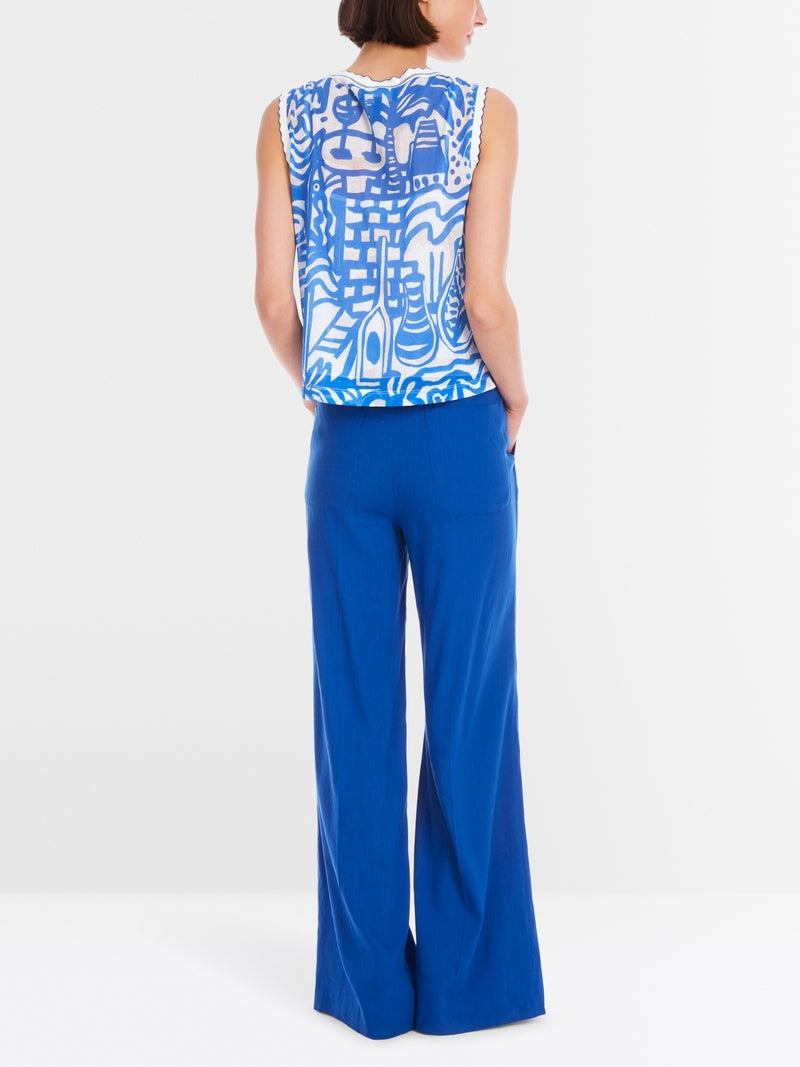 Knitted in Germany top with print