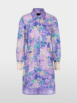 Floral print short shirt dress