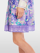 Floral print short shirt dress