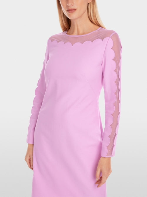Transparent/opaque short sheath dress
