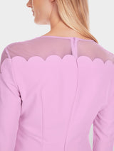 Transparent/opaque short sheath dress