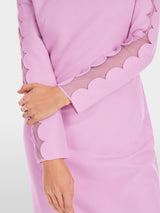 Transparent/opaque short sheath dress