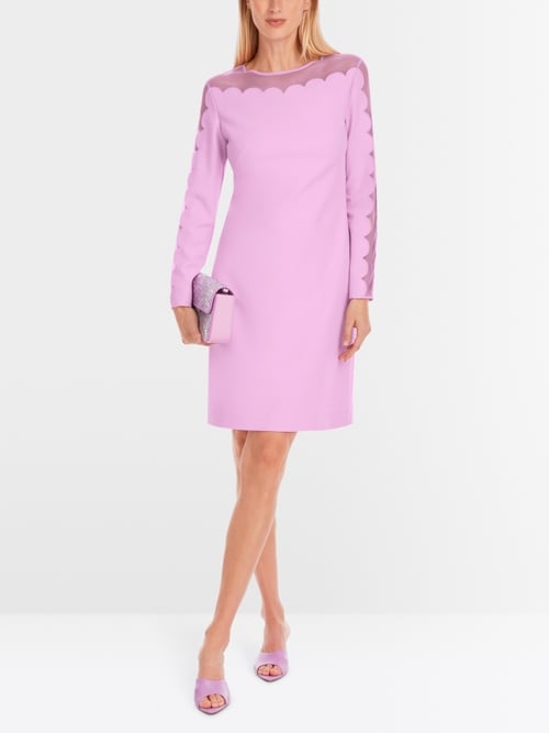 Transparent/opaque short sheath dress