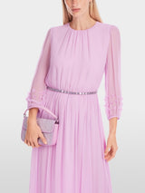 Plain delicate viscose crepe dress