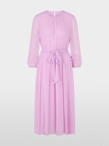 Plain delicate viscose crepe dress