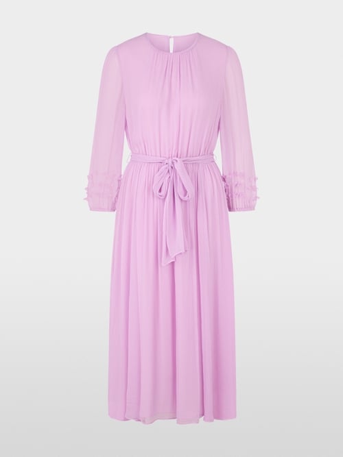 Plain delicate viscose crepe dress