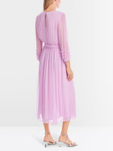 Plain delicate viscose crepe dress