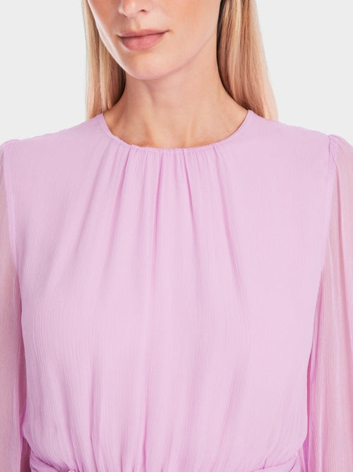 Plain delicate viscose crepe dress