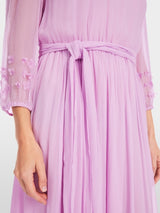 Plain delicate viscose crepe dress