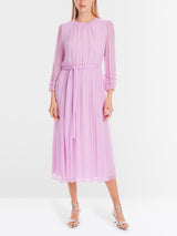 Plain delicate viscose crepe dress