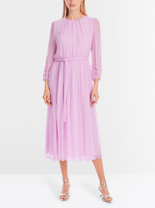 Plain delicate viscose crepe dress