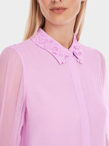 Delicate viscose crepe shirt blouse