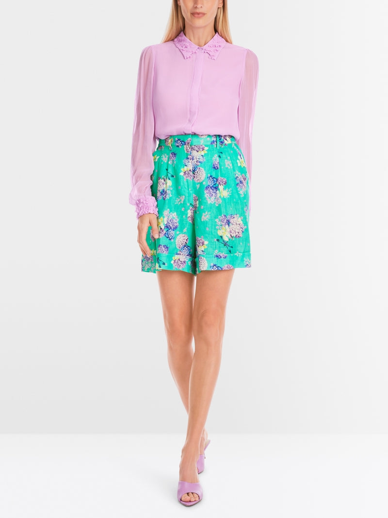 Delicate viscose crepe shirt blouse