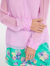 Delicate viscose crepe shirt blouse