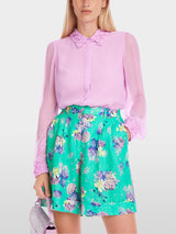 Delicate viscose crepe shirt blouse