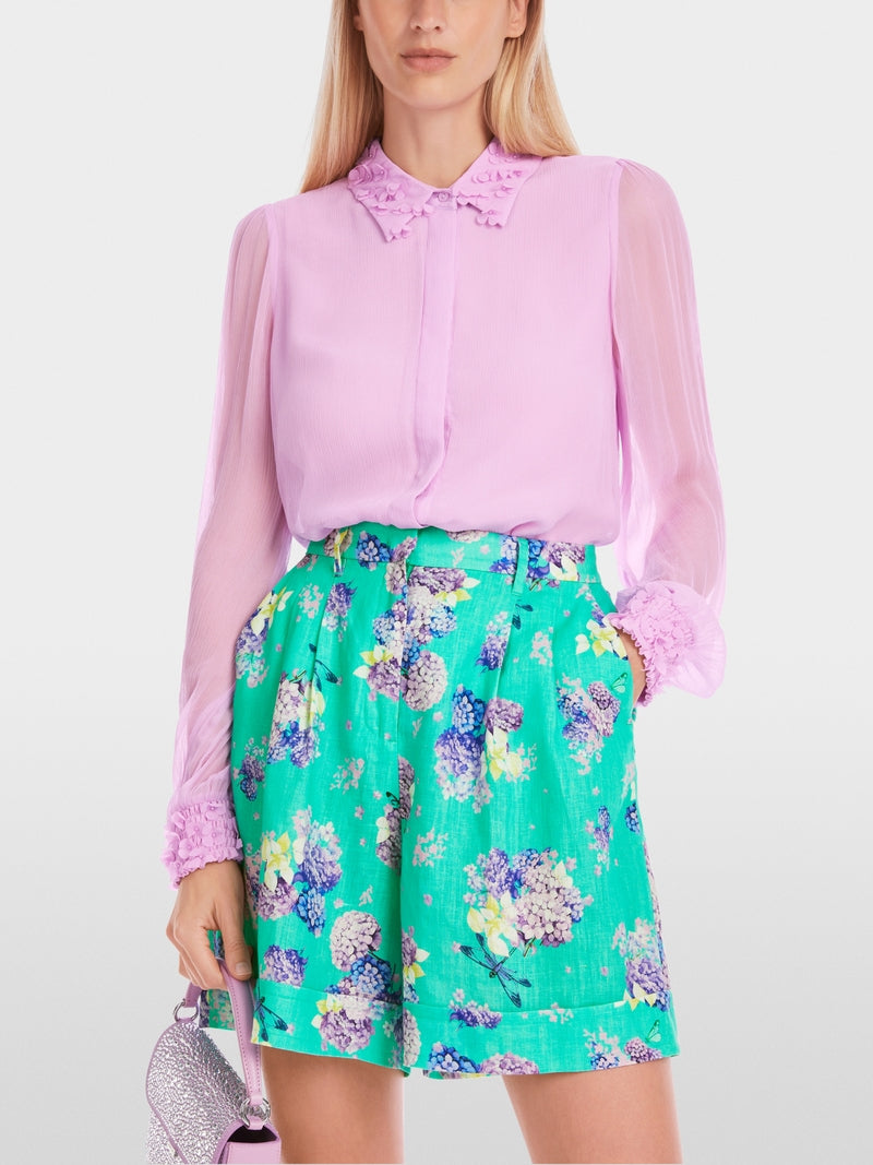 Delicate viscose crepe shirt blouse