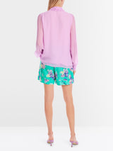 Delicate viscose crepe shirt blouse