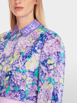Fitted blouse with floral print