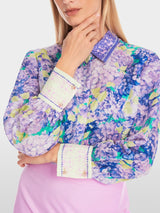 Fitted blouse with floral print