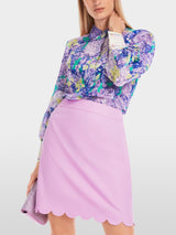 Fitted blouse with floral print