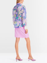 Fitted blouse with floral print