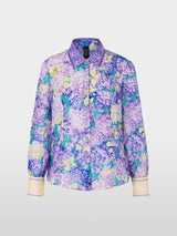 Fitted blouse with floral print