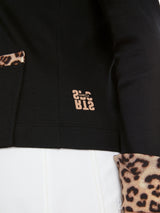 Zip jacket in cotton rib