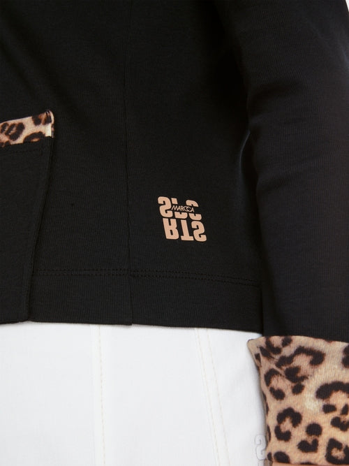 Zip jacket in cotton rib