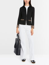 Zip jacket in cotton rib