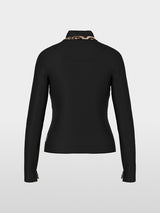 Zip jacket in cotton rib