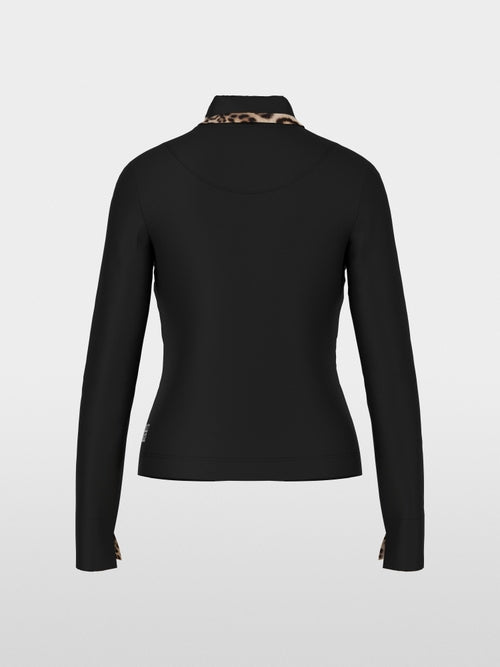 Zip jacket in cotton rib