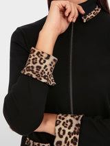 Zip jacket in cotton rib