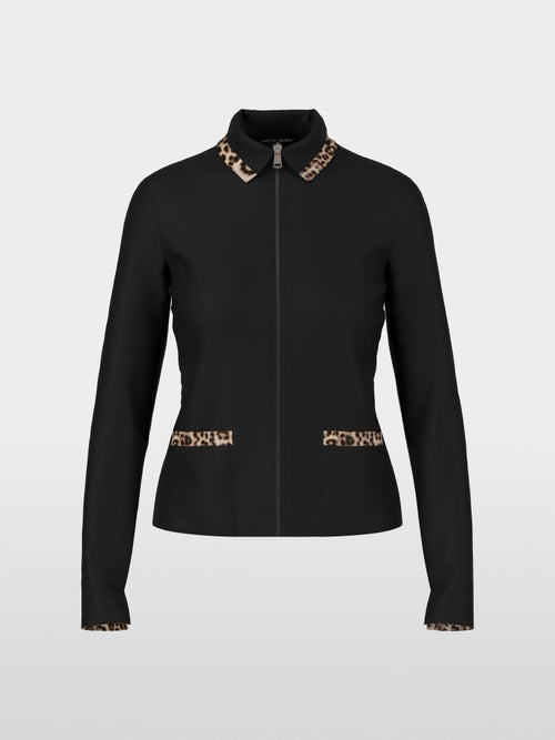 Zip jacket in cotton rib