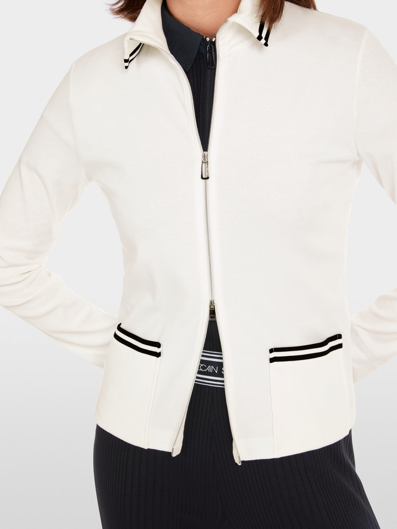 Light jacket in cotton rib