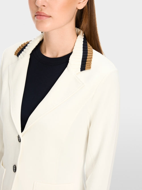 Fitted jersey blazer - Off White