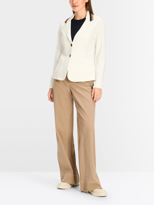 Fitted jersey blazer - Off White