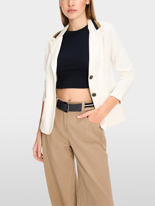 Fitted jersey blazer - Off White
