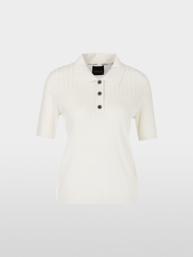 Polo shirt in wool – "Rethink Together"