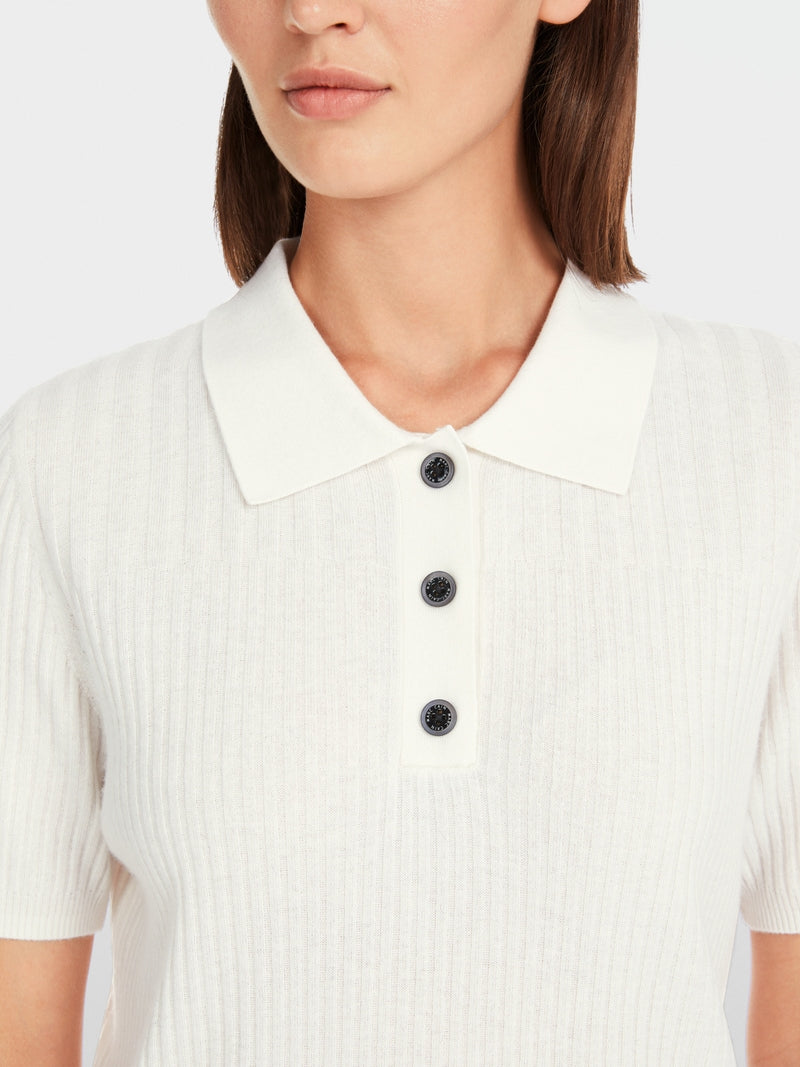 Polo shirt in wool – "Rethink Together"