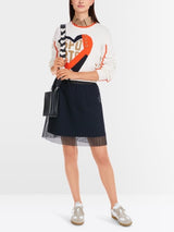 Short pleated net skirt