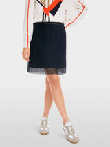 Short pleated net skirt