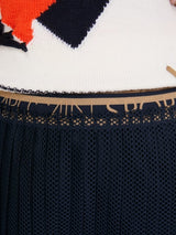Short pleated net skirt