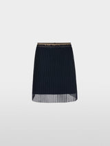 Short pleated net skirt